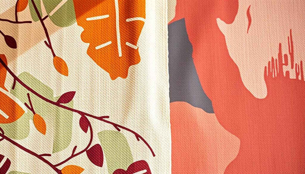 Boho color palette texture example