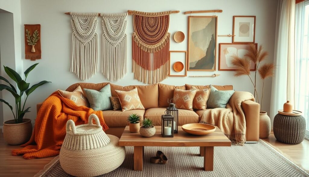 Boho living room decor color palette