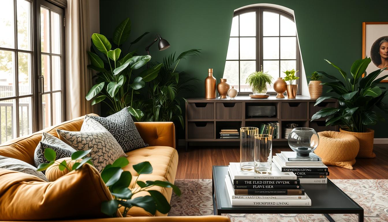 best green and gold home accessories