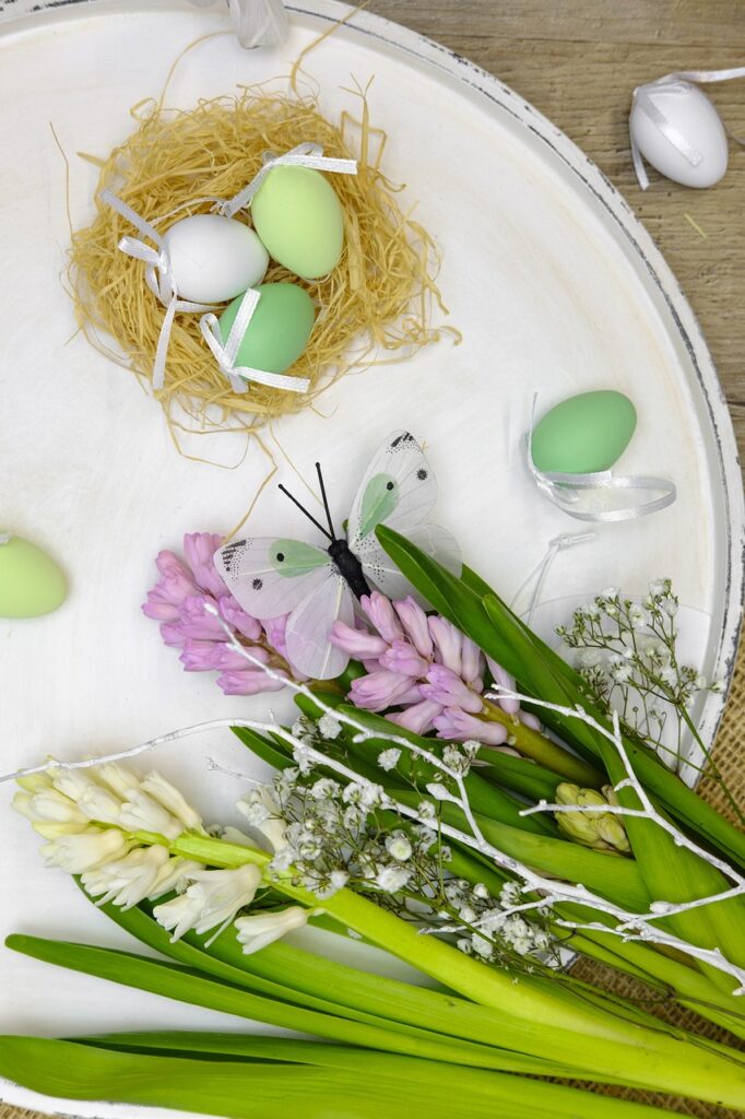 easter eggs, beautiful flowers, flower background, eggs, nest, easter nest, easter, easter festival, rabbit, easter bunny, hyacinths, spring, flower, map, easter card, easter greeting, easter greetings, easter, easter, flower wallpaper, easter, easter, nature, easter
