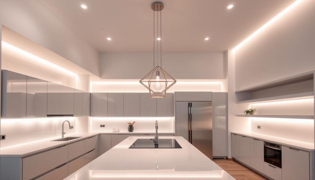 modern kitchen lighting design