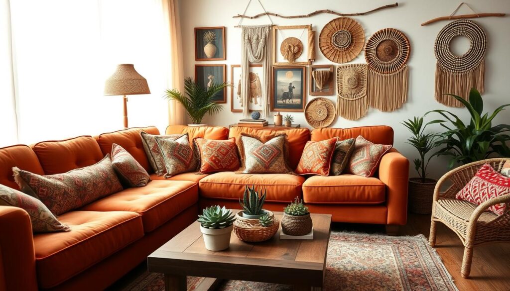 vibrant boho hues in interior design